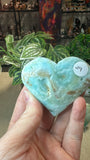 Blue Aragonite Hearts