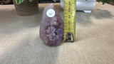 Pink amethyst and flower agate free form