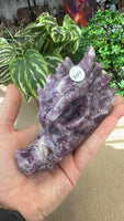 Purple mica dragon head