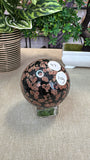 Red Snowflake Obsidian sphere
