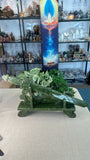 Green Jade Sword with Dragon Stand