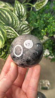 Black Tourmaline in Quartz Spheres