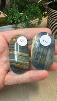 Blue onyx palm stones