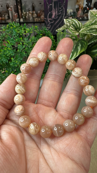 Peach Moonstone bracelet 9.5mm