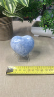 Blue calcite heart