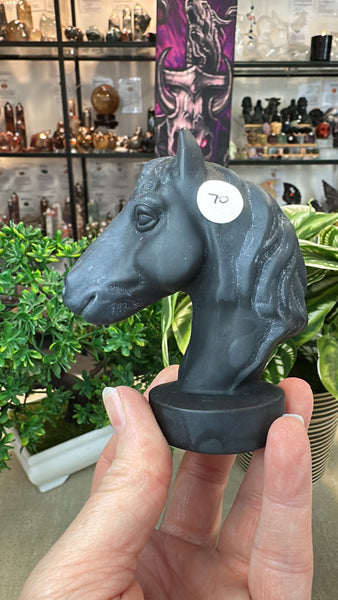 Obsidian Horse Head