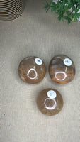 Peach moonstone palm stones