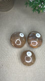 Peach moonstone palm stones