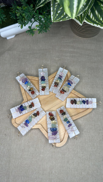 Selenite Chakra Pendants