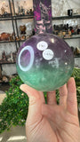 Watermelon Fluorite Sphere
