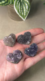 Amethyst Cluster Hearts