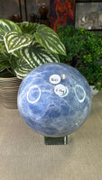 Blue calcite sphere