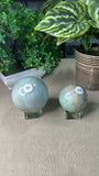 Green Moonstone Spheres