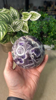 Chevron Amethyst Sphere