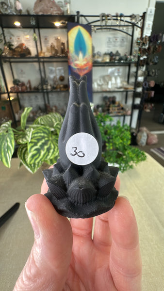 Obsidian Lotus with Hands