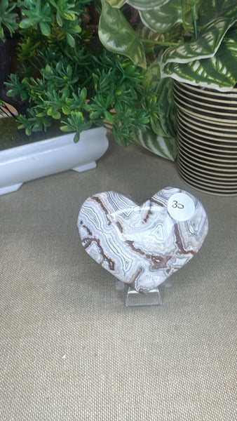 Mexican crazy lace agate heart