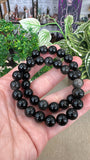 Silver obsidian bracelets 10mm
