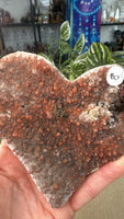 Quartz Heart with hematoid and pyrite