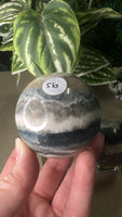 Fluorite and agate spheres