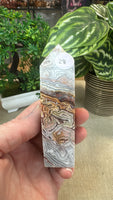 Mexican crazy lace agate tower