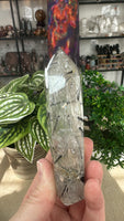 Black tourmaline in Quartz tower