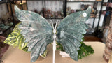 Moss Agate Butterfly Wings