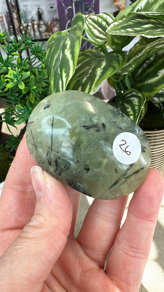 Prehnite Palm Stones