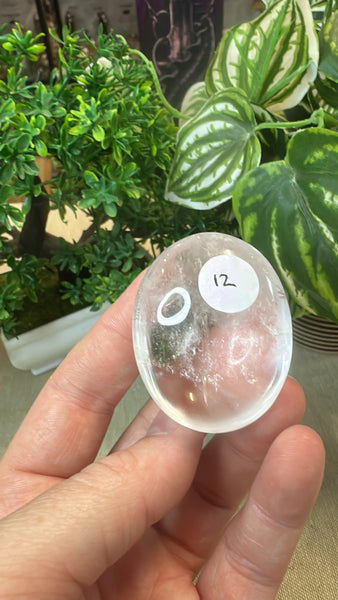Clear Quartz Palm Stones