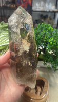 Smokey Quartz tower on custom stand