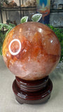 Fire Quartz and golden healer sphere