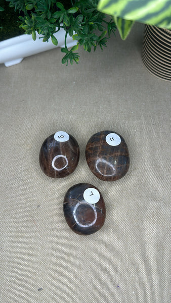 Black Moonstone Palm Stones