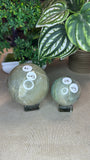 Green Moonstone Spheres