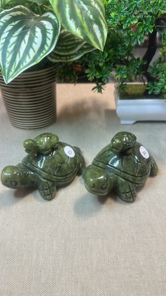 Green jade turtle with babies (small)