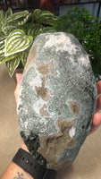 Green Apophyllite and Stilbite cluster