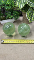 Green Fluorite Spheres