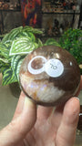 Fire Quartz with moonstone spheres