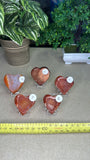 Carnelian Druzy Hearts