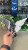 Obsidian and white Jade Devil Wings