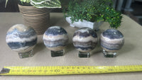Fluorite and agate spheres