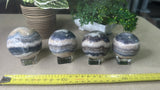 Fluorite and agate spheres