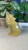 Fluorite Wolf Carvings
