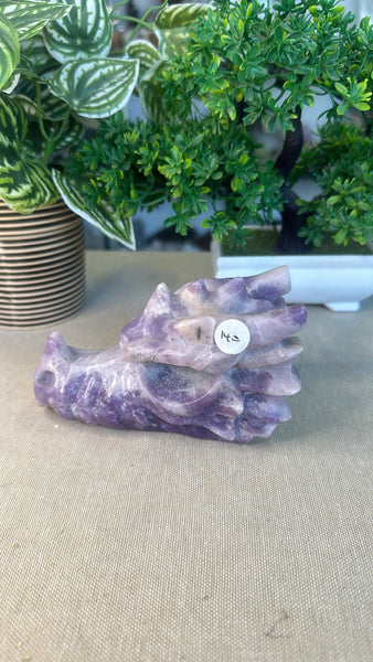 Lepidolite Dragon Head