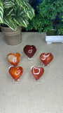 Carnelian Druzy Hearts