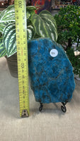 Blue apatite slice