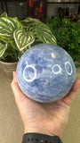 Blue calcite sphere