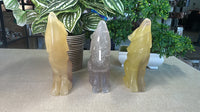 Fluorite Wolf Carvings