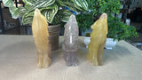 Fluorite Wolf Carvings