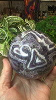 Chevron amethyst sphere