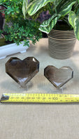 Smokey Quartz Faceted Hearts