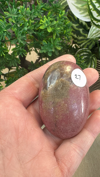 Rhodonite Palm Stones